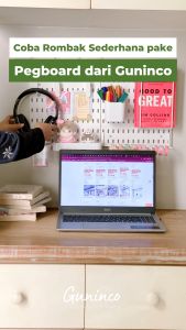 GUNINCO PEGBOARD: Rak Dinding Tempel & Rak Gantungan Pajangan Minimalis Dekorasi