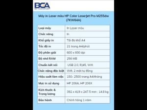 Máy in laser màu HP Color LaserJet Pro M255dw 7KW64A khổ A4/ kết nối wifi/ bảo hành chính hãng 12 tháng