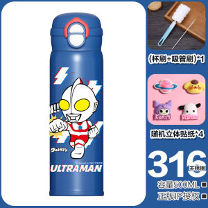 อุปกรณ์ดื่มสแตนเลส 316 ของแข็งสำหรับเด็กผู้หญิง วัสดุ PP รูปตัวการ์ตูน อุปกรณ์ดื่มแบบพกพา อุปกรณ์ดื่มแบบคู่