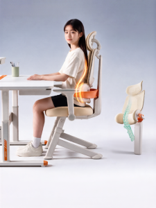 QIMIAOWU | Ghế Học Ergonomic Hỗ Trợ Đai Ngực cho Học Sinh Tiểu Học và Trung Học