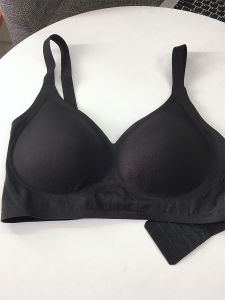 Soft Support Jelly Tech Black Science U-Shaped Seamless Deep V Wireless Bra Five Colors Available Ladies Underwear