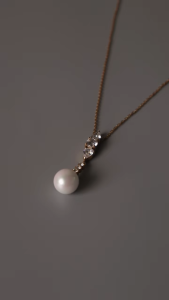 HB Jewelry ORBELLEA PERLUNE Synthetic Pearl Drop Chain Necklace for Women Premium Gold Stainless Steel Non Tarnish Hypoallergenic Non Fading Minimalist Always and For Everyday Use Affordable Office Formal Wear Gift Fashion Jewelry