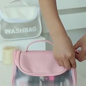 OFM-T52 Tas Kosmetik Washbag Transparan Portable Multifungsi / Tas Make Up Transparan Waterproof