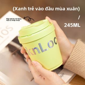 Cốc Cà Phê Bằng Gốm Mini Di Động Cho Nữ Lock&Lock LHC3382 Cốc Nước Bằng Thép Không Gỉ 240ml-320ml Chống Thấm Nước 6-12 Tiếng