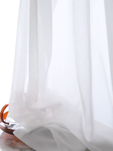 BM 1pc Solid Color White Sheer Curtain for Living Room Bedroom Kitchen Door Window