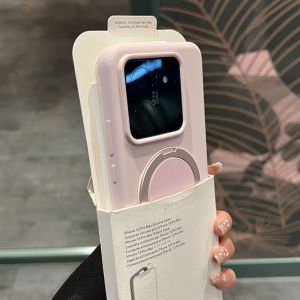 360° Rotatable Magnetic Liquid Silicone Phone Case for Xiaomi 15 14Ultra Wireless Charging 15Pro Soft Grey Pink 13 New Thickened Anti-Fall Full Cover Yellow