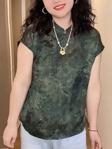 QINGNAER | Elegant Chinese Style New Summer 2025 Plus Size Women Shirt