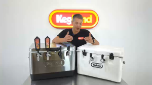 KegLand [making beer tools] 50L Four Tap SS Jockey Box kits Insulated Cooling Box with beer tap Craft Beer Cooling Box Bar Outdoor Camping