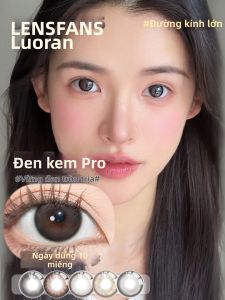 LENSFANS | Kính áp Tròng Màu Đen Trong Suốt Dùng Một Ngày Đường Kính Lớn 10 Gói