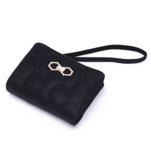 Fashion Women Short Wallet Small Purse New Two Fold Coin Purse Plaid Hasp Card Holder