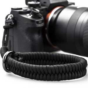 Camera Wrist Strap for DSLR Mirrorless Camera Quick Release Camera Hand Strap with Safer Connector(Black)