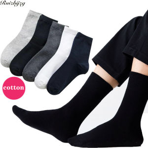 Ruizhijzg 1 đôi vớ công sở nam đơn giản cotton chất lượng cao Đầm trang trọng vớ công sở màu xám đen