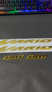 Emblem Vario Led New dan 150 gold Bahan plastik Tebal Berkualitas Murah