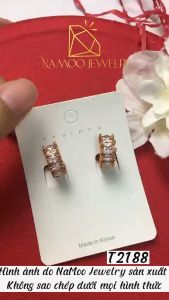 Bông Tai Bông Tròn Nạm Đá Viền tinh xảo Xinh đẹp T2188