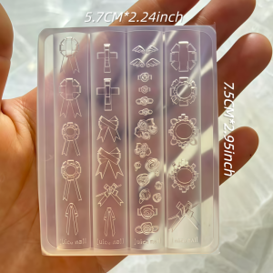 other | Retro Floral Brooch Butterfly Knot Mini Wings 3D Embossed Nail Art DIY Accessory Silicone Mold for Nail Decoration