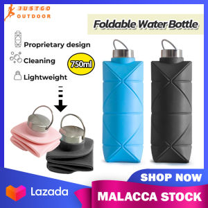 750ml Foldable Silicone Cup Sports Outdoor Gym Leakpoof Water Bottle Travel Camping Collapsible Water Botol Air Melipat 折叠水瓶