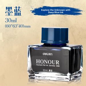 deli | Non-carbon Ink for Fountain Pen Black Blue Red Quick Drying