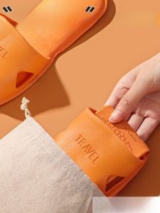 รองเท้าแตะพับได้แบบพกพาสำหรับเดินทาง รองเท้าแตะชายหาดแบบใช้แล้วทิ้งกันลื่น รองเท้าแตะชายหาดสำหรับผู้ชายและผู้หญิง รองเท้าแตะ EVA น้ำหนักเบา