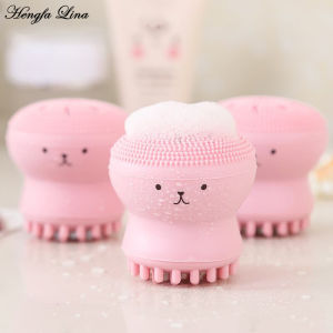 Silicone Face Cleansing Brush Facial Octopus Shape Deep Pore Exfoliating Blackhead Face Scrub Washing Brush Makeup Tool