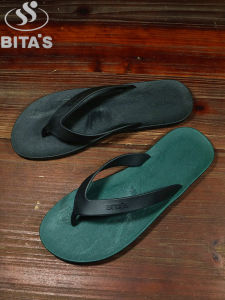 BITAS Rubber Thong Slippers for Men Casual Outdoor Beach Shoes Wear-resistant Anti-slip Comfortable Summer Sandals