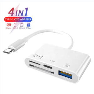 Sale 4-in-1 SD Card Reader for iPhone & iPad - Fast Charge Port Plug & Play