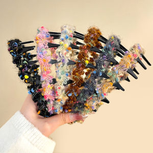 Anti-Slip Wave Pattern Woven Hairband: A Women's High Hairline Fashion Accessory