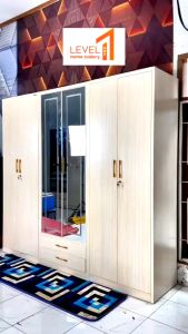 Lemari Pakaian Besi London 6 Pintu Lampu Touchscreen 6D H220