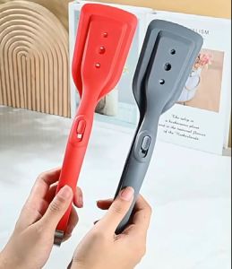 2IN1 Silicone Food Tongs Multi-Purpose Serving Tongs Frying Spatula Kitchen Fried Fish Tongs Steak Tongs Food Baking Tongs Barbecue Clamp BBQ Tongs Fried Fish Spatula for Food Barbecue Picnic Baking Frying Kitchen Utensils