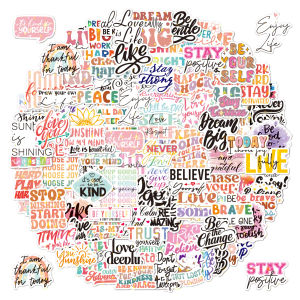 Laser Flash Motivational Graffiti Stickers 100 Pcs Waterproof for Water Bottle Laptop Mobile Phone Tablet Case Electric Motorcycle Helmet Luggage Decoration