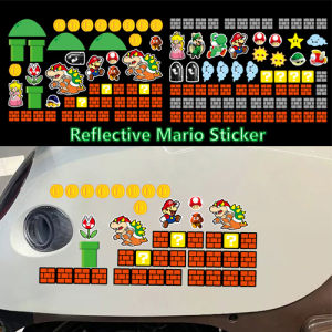 Super Mario Sticker Reflective Cartoon Motorcycle Body Helmet Waterproof Decal