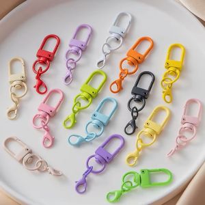 10pcs/lot Colorful Lobster Clasp Hooks Keychain With Lobster Matel Clasps For DIY Jewelry Making Dog Buckle Neckalce Accessories