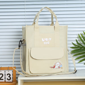 Transparent Mesh Lightweight Childrens Crossbody Bag Multi-layer Handbag for Tutoring Classes Art Supplies Large Capacity