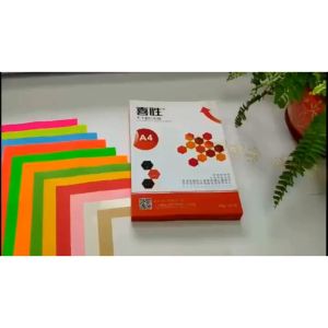 UMI 1pcs A4 Size Luorescent Colour Kraft Sticker Paper Labels Sheet Suitable All Printers Inkjet Laser Digital Kertas Stiker