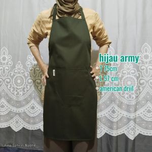 celemek apron bahan kain katun premium amerian driil polos