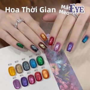 Sơn Móng Tay Gel Mắt Mèo 10 Màu ZH Giáng Sinh Thời Trang Hoa Nở Quyến Rũ Dopamine Nhiều Màu Sắc 12ml