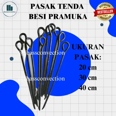 Pasak/Patok Tenda Pramuka Besi 20 cm 30 cm 40 cm