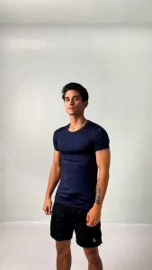 Kaos Compression Lengan Pendek Pria Stretch Elastis Manset Baselayer Olahraga Short Sleeve Gym Fitness Lari Running Jogging Sport