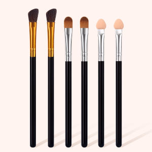 6Pcs Eyeshadow Makeup Brushes Set Oblique Concealer Brush Sponge Tip Eye Brushes For Eyeshadow Blending Conceal Eye Cosmetic Bea