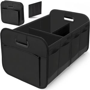1 Pcs Large Capacity Foldable Car Trunk Organizer Oxford Fabric Multi-Compartment Storage Box With Handles Auto Cargo Holder