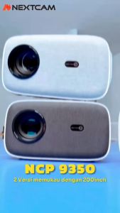 Nextcam Projector Proyektor Wireless Android Full HD 4300lumens 5G Netflix Youtube Fully Auto Focus Speaker Screenmirroring Bluetooth Wifi6 NCP9350 Light Grey
