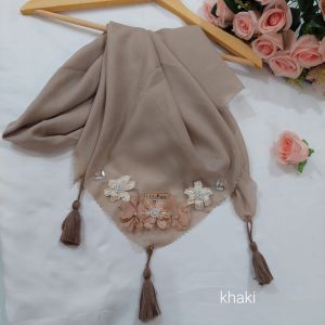 JILBAB SEGIEMPAT CLARISSA FLOWER TERBARU HIJAB TERHITS KEKINIAN
