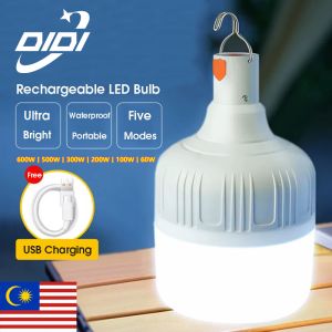 DIDI Rechargeable LED Bulb Portable Lamp Outdoor Camping Light Emergency Lamp Waterproof LED Night Market Light