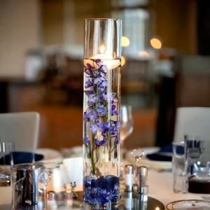 Binh Bông Lọ Hoa Thuỷ Tinh Ống Trụ Tròn D10 cm x H50 cm Trang Trí  Decor D1050