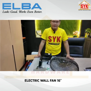 SYK Elba EWMF-E1646RC(BK) 16 Inch Remote Control Wall Fan Electric Kipas Dinding Kipas Elektrik Gantung Angin Kuat