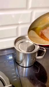 PAKET HEMAT 8IN1 Oil Pot Stainless 1L Dispenser Minyak 630ml Tempat bumbu Kain Lap Cempal