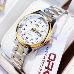 OPK Jam Tangan Wanita Korea Terbaru Anti Air Stainless steel Original Mode Jam Cewek Kuarsa Bercahaya