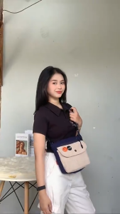 Tas Selempang Corduroy Vio Tas Slingbag Wanita Tapaxco FREE 2 BROSS
