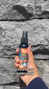 Golden Paw - Natural Cat Flea Remover Obat Spray Premium Pembasmi Penghilang Kutu Kucing Ampuh Pet Herbal Alami