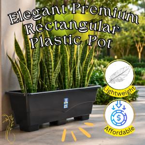 [P101] - Large Elegant Premium Rectangular Planter Pot Indoor & Outdoor Plant Box Spacious and Big