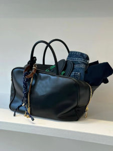 2023 New Arrival Retro Distressed Briefcase Large Capacity Work Clothing Computer Bag Shoulder Crossbody Genuine Leather Bowling Womens Bag